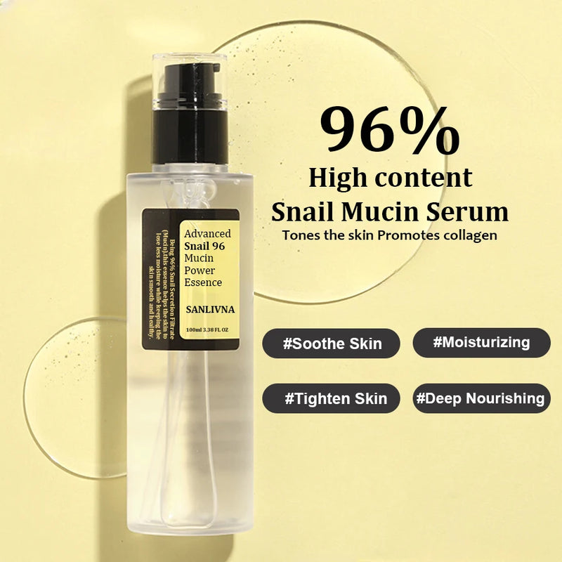 Snail Mucin 96% Korean Essence — Anti-Aging Brightening Serum